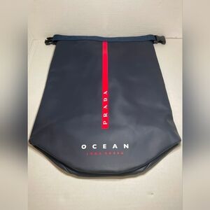 Prada Luna Rossa Ocean red tab backpack bag Size: ONE SIZE unisex Navy